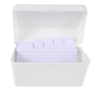 Operitacx Cartes Mémoire avec Boîte de Rangement 50 Pièces Lignées Blanches en Papier pour L'étude Mémorisation du Vocabulaire en Environnements D'apprentissage