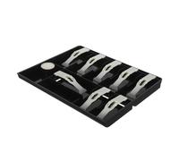 Operitacx Cash Register Money Tray Compartments Coin Organizer With Clip Compact Under Counter Cash Drawer Insert For Retail And Supermarket Use