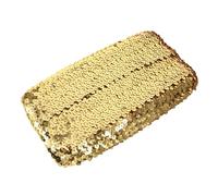 Operitacx Ceinture Élastique Décorative à Sequins Délicats pour Couture et Broderie DIY pour Vêtements et Rideaux Bande Décorative Extensible Dorée