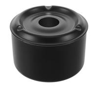 Operitacx Cendrier avec Couvercle : Cendriers en Acier Inoxydable pour Fumeurs avec 3 Supports - Moderne pour terrasse, Jardin, Porche, Bureau, Table, 9,4 x 9,4 x 6,9 cm
