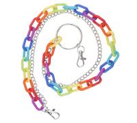 Operitacx Chaîne de Taille Chic en Plastique Coloré Arc-en-ciel pour Pantalon, Résistante et Difficile à Casser, Accessoire Mode Unique pour Fille