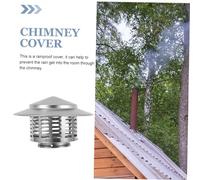 Operitacx Chapeau de Cheminée Acier Inoxydable Protection Pluie Robuste Couvre Conduit Dévacuation pour Toiture Chapeau Ventilé Pondération pour Maison