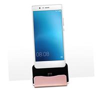 Operitacx Chargeur de Bureau USB Micro USB avec Socle Stable Synchronisation de Données et Charge Rapide Compatible Edge Note Couleur Rose