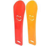 Operitacx Chausse-pied Portable 2 Pièces en Pp Poignée Confortable, Cuillère à Chaussures à Manche Court, Aide à Chaussures Paresseuse pour Voyage et Usage Quotidien