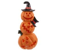Operitacx Citrouille Lumineuse d'halloween : Lanterne Jack O'Lantern de 35,5 cm (14 po) à Piles - Décoration de Jardin en Plastique - Lampe LED pour Porche, Jardins, patios, fêtes et