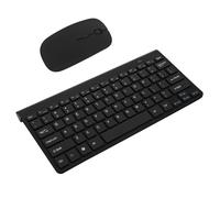 Operitacx Clavier et Souris sans Fil 2,4 Ghz Silencieux Compact, Ensemble Informatique Portable, Design Minimaliste Noir, Utilisation Bureautique et Voyage Professionnel