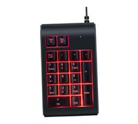 Operitacx Clavier Numérique USB Filaire Mécanique Rétroéclairé 3 Couleurs Petit Format Portable pour Multimédia, Réunions, Conférences, Couleur Noire