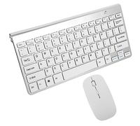 Operitacx Clavier Souris sans Fil Compact avec Clavier Multimédia Silencieux Et Souris Légère sans Pile USB pour Pc Portable Et Bureau
