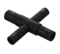 Operitacx Clé à Robinet Multifonction Noir Mat Antirouille Outil Manuel pour Remplacement de Valve et Tuyau Dévacuation Accessoire Durable pour Salle de Bain et Voiture