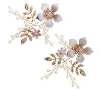 Operitacx Clips de Chaussures de Mariée Fleurs Artificielles Alliage | Décorations Élégantes à Clip, Usage pour Bottes et Souliers Nuptiaux, Lot Réutilisable