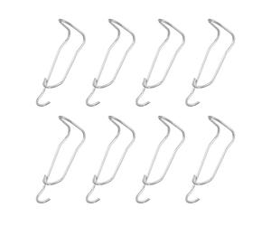 Operitacx Clips Métalliques et Connecteurs Lot de 8 pour Fixation Treillis et Tuteurs Légumes, Attaches Flexibles pour Tubes Acier 20 MM, Support Plantes Grimpantes en Extérieur