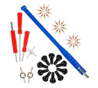 Operitacx Coffret D'outils Outil Polyvalent en Acier Inoxydable et Plastique pour Réparation Facile de Pneus et Remplacement de Noyau de Valve pour Extracteur de Valve de Pneu