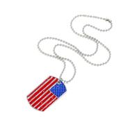 Operitacx Collier Drapeau Américain Pendentif en Alliage Résistant la Rouille Style Chic et Élégant Look Mode