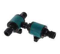Operitacx Connecteur de Vanne à Embout à Raccord Rapide en Plastique avec Valve de Réparation et Contrôle de Débit Réglable, Lot de 2 Pièces pour Tuyau D'arrosage de Jardin