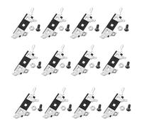 Operitacx Connecteurs pour Enceintes 15pcs Cosse de Borne en Métal Noir, Plaque de Déverrouillage à 4 Positions, Vis et Écrous, pour Amplificateur et Home Cinéma