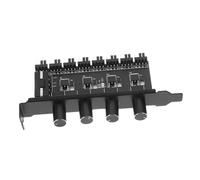 Operitacx Contrôleur Ventilateur Pc Ajustable Canaux Broches avec Boutons de Continu pour Refroidissement Boîtier et Processeur