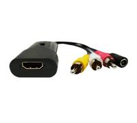 Operitacx Convertisseur vers RCA Vidéo Composite sans Alimentation Adaptateur Plug and Play Compatible Ntsc Pal pour TV DVD Projecteur