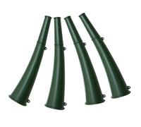 Operitacx Corne de Chasse Militaire Verte, Klaxon de Signalisation Portatif en Métal et Plastique, 4 Pièces, Sonore à Haut Décibel pour Survie et Compétitions Sportives en Plein Air