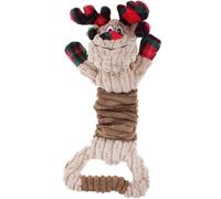 Operitacx Couineur pour Chien en Peluche, Forme Élan, Noël | Attire L’attention, Aide à Corriger les Habitudes Destructrices, Usage Multiple, Favorise L’hygiène Dentaire