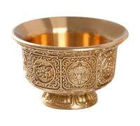 Operitacx Coupe D'offrande pour Usage Rituel et Résistante Vieillissement en Cuivre Doré pour Eau, Décorative et Bouddhiste