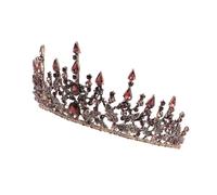 Operitacx Couronne Baroque Pourpre en Alliage Cristal Strass Scintillants, Bandeau Lisse pour Cheveux, Accessoire Mariage pour Fêtes et Réunions de Famille