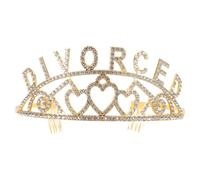 Operitacx Couronne de Divorce pour Femmes en Alliage de Zinc Léger Or, Symbole Puissant avec Apparence Royale Baroque, pour Anniversaires et Fêtes