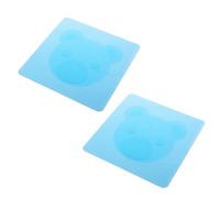 Operitacx Couvercles de Bols en Silicone Réutilisables 2pcs Bleu Joint Étanche et Forme Ours pour Four et Voyage