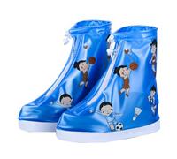 Operitacx Couvre-Chaussures Imperméables en PVC pour Garçon et Filles Motif Sportif Cartoon, Fermeture Éclair, Léger et Antidérapant, Protection Pluie et Boue, pour Hôtels et Architecture