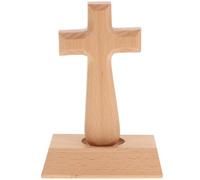 Operitacx Croix en Bois Massif pour Décoration Chrétienne Catholique, Khaki