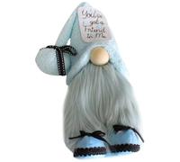 Operitacx Décor de Figurine Bleue en Tissu Léger pour Vitrine, Poupée GNOME Adorable et Créative, Accessoire Photo pour Fête de Carnaval