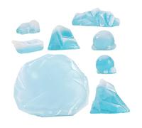 Operitacx Décor Miniature Glace Arctique en Résine 8pcs, Modèle Réaliste D'iceberg pour Décoration D'aquarium et Décor de Noël Pratique pour DIY