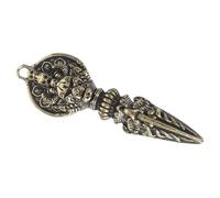 Operitacx Décoration Bouddhiste Laiton Pendentif Dorje Vajra Antique Symbole Rituel De Méditation Ornement Pour Intérieur Et Croyances Spirituelles