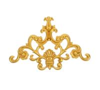Operitacx Décoration Dangle PVC Doré Petit Modèle Ornement Floral Sculpté Européen Applique Murale et Plafond Multifonctionnelle Décor Maison et Mobilier Facile à Installer