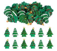 Operitacx Décorations de Noël en Résine Sapin Vert 30pcs pour Microlandscape et Jardin, Accessoires Créatifs et Réalistes Faits Main Finition Soignée Plusieurs Styles