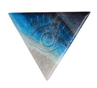 Operitacx Décorations Œil Maléfique Triangle en Pierre de Cristal Bleue
