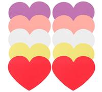 Operitacx Découpe en papier en forme de cœur : 40 pièces découpes de cartes en forme de cœur colorées pour projets de bricolage Saint Valentin Tableau d'affichage Décoration murale Salle de