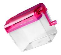 Operitacx Destructeur Manuel de Papier de Bureau Compact Broyeur à Main Portable Plastique et Métal Mini Déchiqueteuse de Table pour Documents Accessoire Pratique pour Usage Domestique