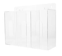 Operitacx Distributeur 3 Compartiments pour Masques et Moufles Mural en Acrylique Construction Robuste et Design Flottant pour Laboratoires et Professionnels