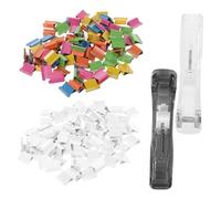 Operitacx Distributeur Portable de Clips à Main avec Recharge Mini Pince à Papier Transparente pour Organisation de Documents Fixation Rapide Jusquà Design Compact pour Bureaux et Restreints