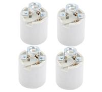 Operitacx Douille à Vis E26 En Céramique Résistante à Haute Température Support D'applique Murale 4 Pièces Compatible Toutes Les Ampoules E26 Installation Facile Et Pratique