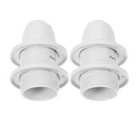 Operitacx Douille de lampe E14 Lot De 2 Support De Luminaire À Filetage Complet En Plastique Blanc Pour Lampes De Table Et Lustres Pièces De Rechange Pour Ampoules À Vis Installation Facile