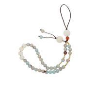Operitacx Dragonne pour Téléphone Bodhi Courte en Perles, Bracelet Décoratif Rétro, Chaîne Détachable Unisexe, Ornement Téléphone Léger pour Smartphone et Accessoires Électroniques