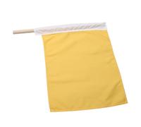 Operitacx Drapeau de Signalisation Ferroviaire Jaune Multifonctionnel en Tissu Haute Visibilité pour Sécurité aux Traversées Piétonnes et Événements Sportifs