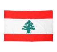 Operitacx Drapeau National du Liban en Polyester Léger et Portable Manche pour Mât, Couleurs Intenses, pour Décoration Extérieure et Cérémonie D'accueil