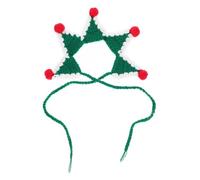 Operitacx Écharpe pour Animal Étoilée, Chaude et Confortable, Vert, | Décor Festif de Noël, Forme Étoile Créative, pour Chaton, Touche Douce, Usage Saisonnier