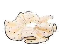 Operitacx Élastiques à Cheveux pour Queue de Cheval Tissu Beige Grand Modèle à Pois et Dentelle Toucher Doux pour Femmes Coiffures Variées Toutes Occasions