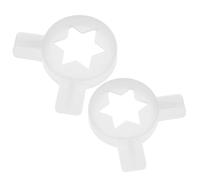 Operitacx Embouts de Façonnage en Plastique Blanc pour Machine à Glace 2pcs Outil de Décoration de Crème Glacée, Adapté aux Sorbetières Commerciales et Maison