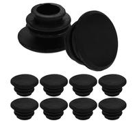 Operitacx Embouts de Guidon de Vélo en Caoutchouc 22mm, Lot de 10 | Tube de 22mm, Noir, Protège les Extrémités et Finit le Guidon, Atelier ou Entretien