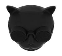 Operitacx Enceinte sans Fil Portable Forme Tête de Chat Noire, Mini Haut-Parleur Compact, Enceinte Extérieure Compatible Smartphones et Tablettes, pour Usage Mobile et Intérieur