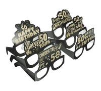 Operitacx Ensemble de 12 Lunettes en Papier Noir pour Fête Anniversaire Design Créatif, Réutilisables et Pratiques, pour Photobooth et Prises de Photos